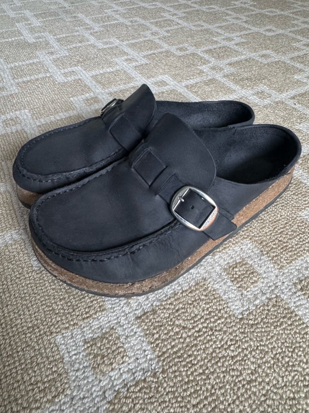 Birkenstock Buckley Clog Black Leather Buckle EU 39 (US 8-8.5) - Picture 14 of 17